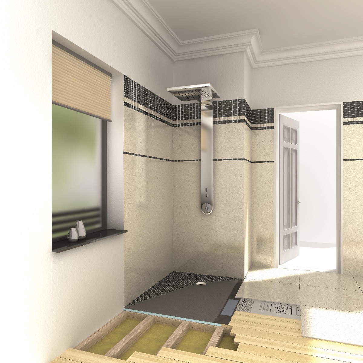 wedi Fundo Ligno Plus floor element, corner drain 23mm - Image 3