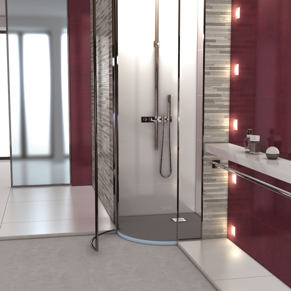 wedi. Fundo Borgo floor element, quadrant 40mm - Image 2