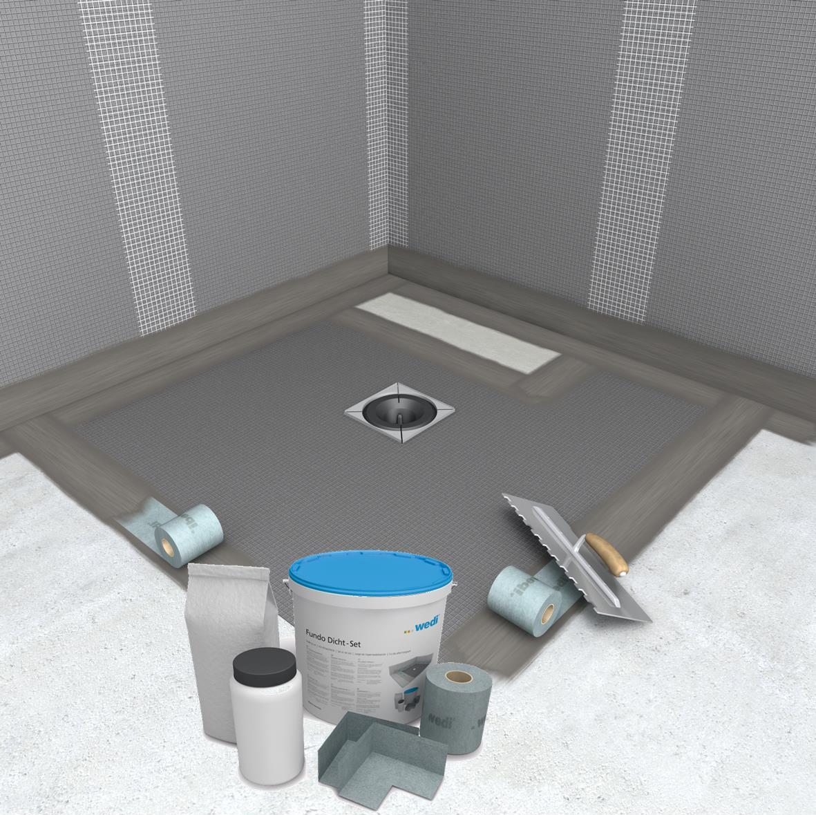 Wedi Floor Level Showers - Point Drainage