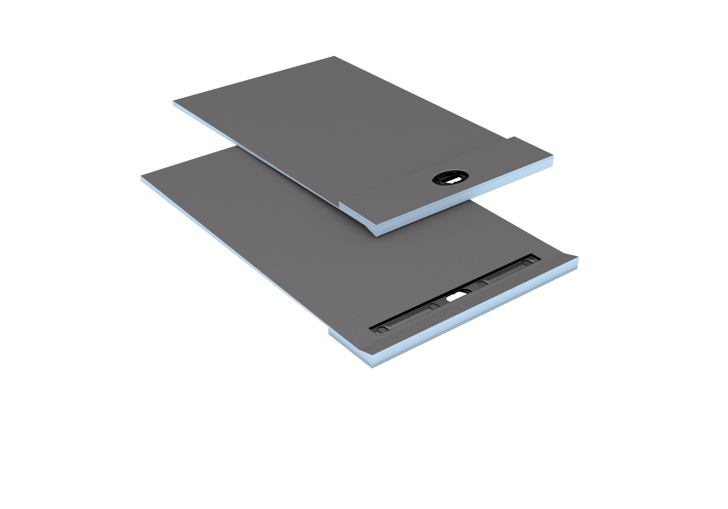 Fundo RioLigno Shower element with linear drainage for wooden floors 900x900x25mm channel 700